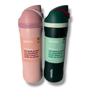 (2) Set Starbucks Owala Limited Edition Stainless Steel 24oz Bottle Holiday 2025